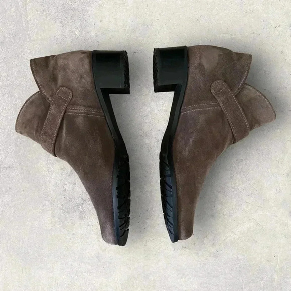 Stuart Weitzman Suede Booties Sz 10 Brown - Picture 10 of 12